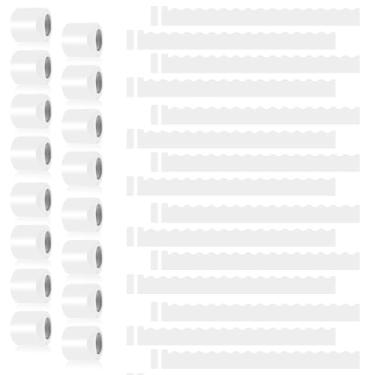 Imagem de DASTTUIS Bordas de quadro de avisos - 16 rolos de 1,5 m bordas brancas recortadas de quadro de avisos para sala de aula, escola e escritório - Decorações de quadro de avisos - Acabamento de quadro de