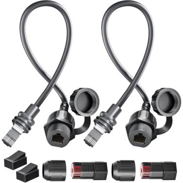 Imagem de AUDEETO Adaptador Ethernet Starlink Geração 3/Mini – Cabo Starlink impermeável de 2 m de fácil instalação com conectores fêmeas RJ45 para conectividade definitiva com antena e roteador Starlink Gen 3,