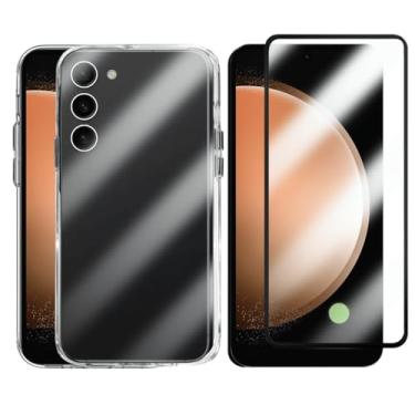 Imagem de Kit Proteção Compatível Samsung Galaxy S23 Plus Capinha Clear Case Space Transparente com Película de Vidro 3D
