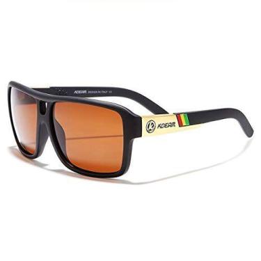 Imagem de Óculos de Sol Design Retangular KDEAM Lentes Antirreflexo uv400, Polar