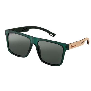 Imagem de Óculos Quadrados para masculino, UV400 design madeira - Emaús Acessóri