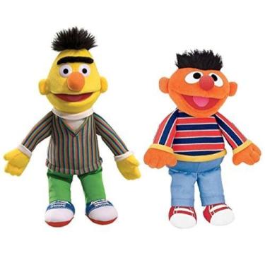 Imagem de Pelúcia GUND Sesame Street - Bert & Ernie (35cm) - Pacote Duplo