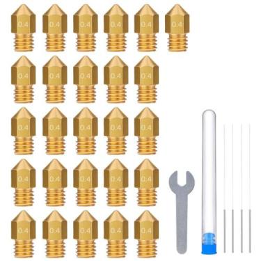 Imagem de Kit de Bicos ELEGOO 0,4mm MK8 de Latão para Impressora 3D Neptune