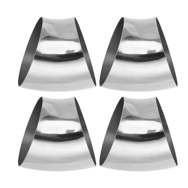 Imagem de Motoforti 4 peças 45 graus mandril curva cotovelo carro modificado tubo de escape tubulação 17.8 cm polegadas OD espessura 1,5 mm/16GA 180x212x1,5 mm aço inoxidável 304 tom prata