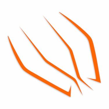 Imagem de Awonderful Adesivo de carenagem de motocicleta, decalque de vinil refletivo com forte aderência para Kawasaki Ninja400 H2 H2SX, 4 peças por conjunto (laranja)