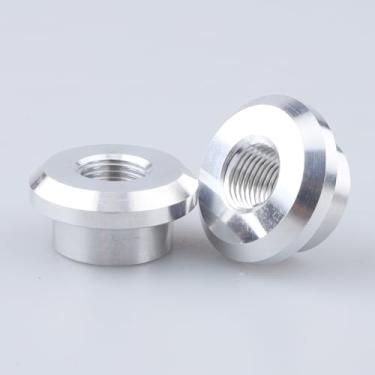 Imagem de AC PERFORMANCE Alumínio 1/8 NPT solda fêmea em Bung, 1/8" NPT encaixe de tanque de combustível soldável, 2 peças, natural