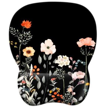 Imagem de EooCoo Mouse pad ergonômico com suporte de pulso, mousepad com descanso de pulso de espuma viscoelástica e base antiderrapante para computador, café, casa e escritório, acessórios de mesa de