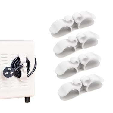 Imagem de Organizador de cabos para eletrodomésticos, pacote com 4 organizadores de cabos atualizados, prendedor de cabos, enrolador de cabos, enrolador de cabos para aparelhos fritadeira a ar, cafeteira,