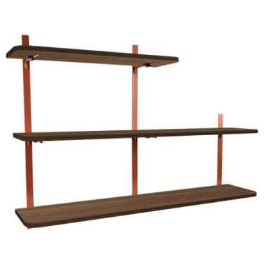 Imagem de Prateleira com 3 Níveis Decoração Sala Escritório Cardiff - Loja da Is