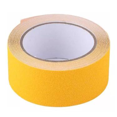 Imagem de Fita Antiderrapante Sinalizaçao 5 Metros Piso Escada Degraus Chao Demarcaçao Segurança Anti Acidentes