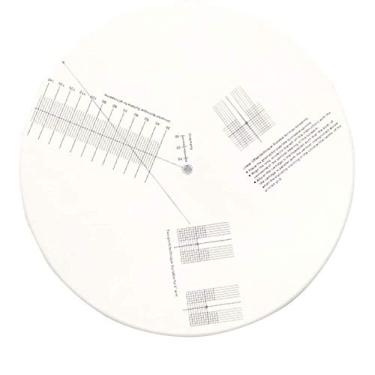 Imagem de Tapete transferidor de alinhamento de cartucho de toca-discos, placa de calibração de captação de disco de vinil LP antiderrapante régua de ferramenta de ajuste de transferidor de distância para