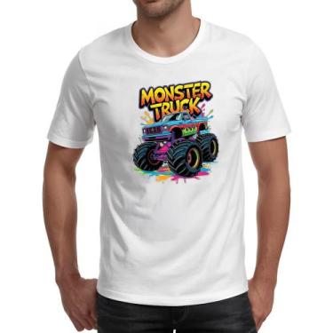 Imagem de Camiseta Unissex Monster Truck Splash Art - Alearts, GG