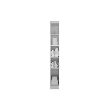 Imagem de Modulado de Quarto Armário Cantoneira Rizon/Linea c/ 4 Prateleiras s/ Portas Neve - Nov...