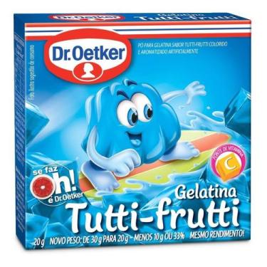 Imagem de Kit c/ 6 Gelatina de Tutti-Frutti Dr.Oetker 20g - Dr. Oetker