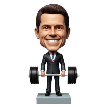 Imagem de Boneco de argila para treinamento de força, feito à mão, atlético, masculino, halterofilista feito à mão a partir de sua foto, presente exclusivo para ele, exibição de mesa de dia dos pais