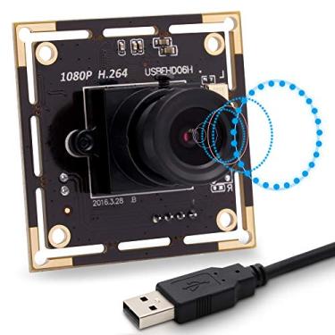 Imagem de SVPRO Placa de câmera de lente de 3,6 mm USB 1080P, módulo de câmera USB de baixa luz com microfone, suporte para mini webcam Sony IMX323 UVC OTG compatível com câmera de segurança H.264 saída de