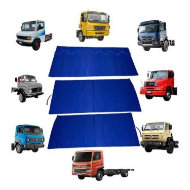 Imagem de Cortina Cetim Frente E Lateral Mb 1113 3pcs Cabine Pequena - JCS Acess