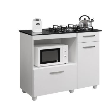 Imagem de Balcão Cooktop 4 Bocas Violeta Kaiki Móveis Cor: Branco