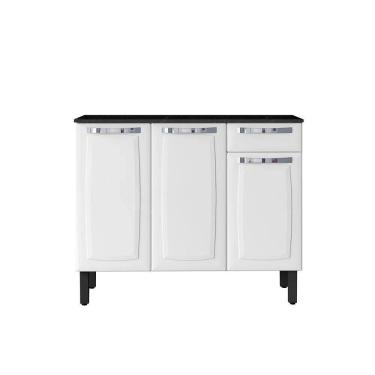 Imagem de Balcão de Cozinha Branco em Aço 105cm Rose 3 Portas e 1 Gaveta -  Itatiaia  - IG3G1-105 ROSE 2023 BRA