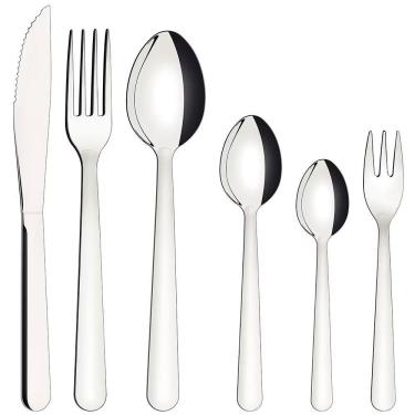 Imagem de Faqueiro 60 Peças Tramontina Malibu Em Aço Inox Inox