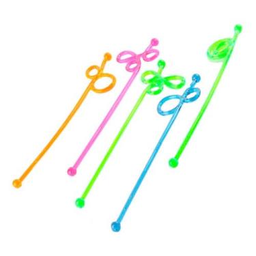Imagem de 20 Misturador Mexedor Drinks Bebidas Plástico 22cm Colorido - Clink