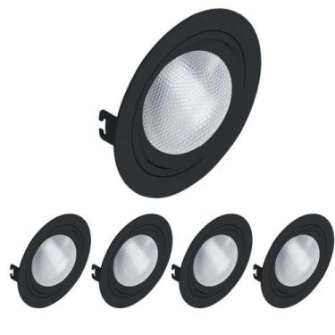 Imagem de 5 Spot Embutido Redondo Face Plana Par30 E27 - Save Energy