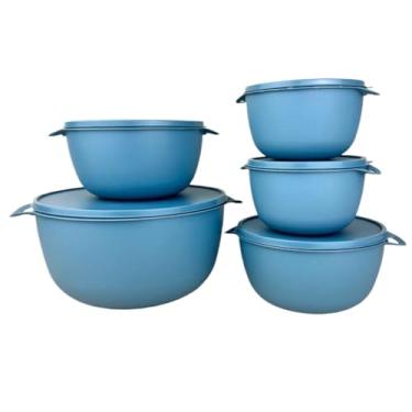 Imagem de Kit 5 Potes Plastico Redondos Bowl Livre Bpa(Cinza)