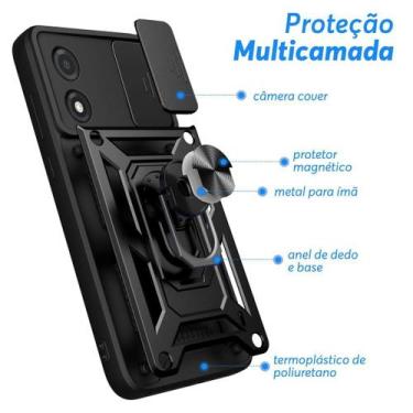 Imagem de Capa Resistente p/ Motorola Moto E13 4G - Preto - Chroma Tech