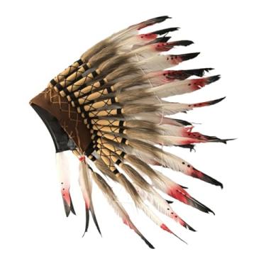 Imagem de APLVFFZH Cocar de penas indígena americano para carnavais