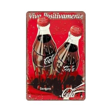 Imagem de Placa De Parede De Lata De Metal Para Refrigerantes Vintage Cola Para 