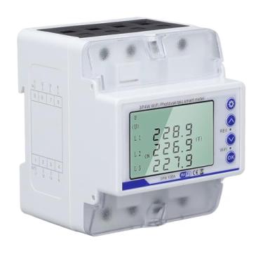 Imagem de KIMISS Disjuntor de Circuito Inteligente Wi -Fi - 3 Fases, 4 Fios, Interruptor do Medidor de Energia 100A Com Tela LCD | Monit e Controle Remoto Via Smart Life &