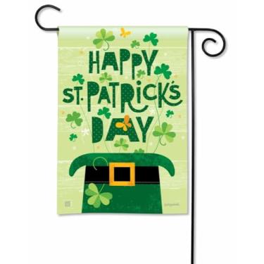 Imagem de Studio M Chapéu de São Patrício 45,7 x 30,5 cm, design de dupla face, poliéster resistente a intempéries e UV/Fade, decoração de bandeira ao ar livre para jardim, quintal, varanda