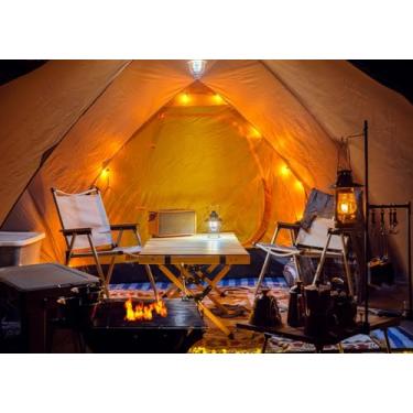 Imagem de Loccor Pano de fundo de tecido com tema de acampamento de 1,5 x 0,9 m dentro da barraca em cadeiras de acampamento, viagem de acampamento, decoração para fotografia, acampamento, festas, adereços de