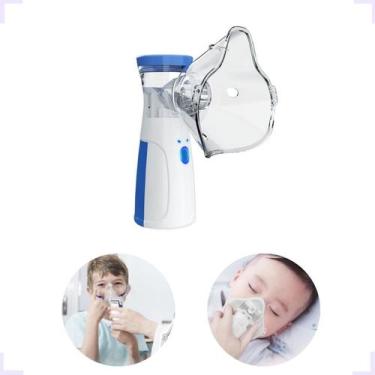 Imagem de Inalador Nebulizador Portátil Usb Pilha Recarregável Cor Azul - JK, Az