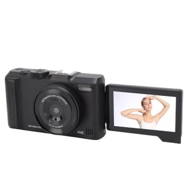 Imagem de Dpofirs Câmera Digital 4K para Fotografia, Câmera Selfie de Viagem 18x Zoom AutoFocus Com Tela Flip de 3 Polegadas, 48MP Anti Shake Video Camecorder for Teens Students (Preto)