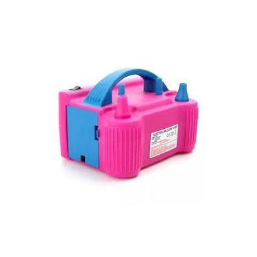 Imagem de Bomba Elétrica para Balões, Inflador Duplo, Rosa e Azul, Portátil