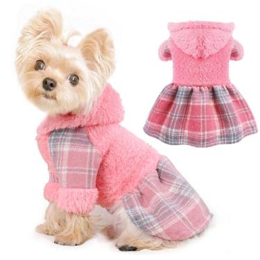 Imagem de Moletom com capuz para cães, roupas de cachorro, roupas para cães pequenos, meninos, meninas, animais de estimação, casacos de cachorro para clima frio, suéter de outono para chihuahua Yorkie gato
