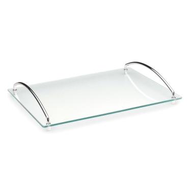 Imagem de Bandeja De Vidro Decorativa Andrea 35x25Cm Bar Bebidas Forma