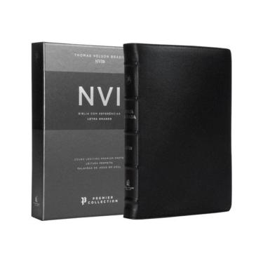 Imagem de BÍBLIA SAGRADA NVI PREMIER COLLECTION, COURO autêntico, CAPA PRETA, LEITURA PERFEITA