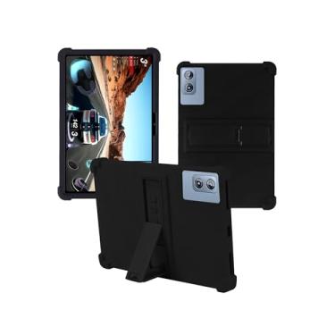 Imagem de Capa para tablet Dghrti Tab20 de 10 polegadas - Capa protetora de borracha leve, à prova de choque, de silicone macio, ajustável para crianças, preta