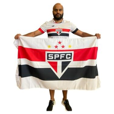 Imagem de Bandeira São Paulo Oficial Licenciada 1 Face 71 X1,28 (Branca, Unico, São Paulo)
