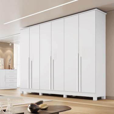 Imagem de Guarda Roupa Casal 6 Portas com Pés em MDF Bianca Bianchi
