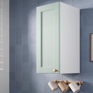 Imagem de Armário Aéreo 1 Porta 30cm Arizona Cabecasa Madeiramadeira Branco/Menta