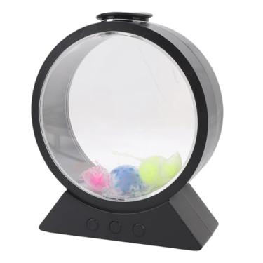 Imagem de Yunir Lâmpada de água -viva, LED Fantasy Geluky Fish Light, 7 Color Configuração das Decorações da Luminária de Mesa, água Redonda de água (Preto)