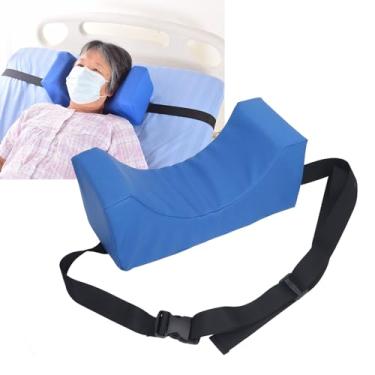 Imagem de Ymiko Almofada de Posicionamento de Cabeça de Cadeira de Rodas, Couro PU Respirável Confortável Travesseiro de Apoio de Pescoço Apoio de Cabeça de Cadeira de Rodas Almofada de