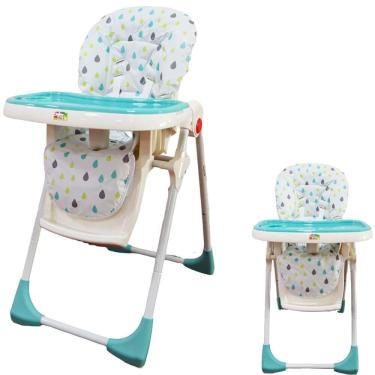 Imagem de Cadeirão De Alimentação Cadeira Alta Refeição Bebê Azul Baby