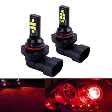 Imagem de SOCAL-LED 2x HB4 9006 Lâmpada de neblina LED Avançada 3030 SMD Lâmpada DRL colorida brilhante para uso diurno, Vermelho