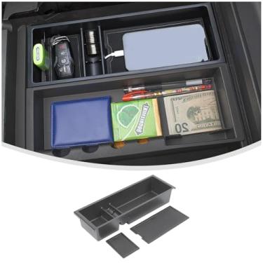 Imagem de Linskip Bandeja organizadora de console central auxiliar compatível com Ford F150 2015-2020 e 2017-2021 F250 F350 F450 assentos concha e expedição 2018-2024, mini bandejas para fácil acesso