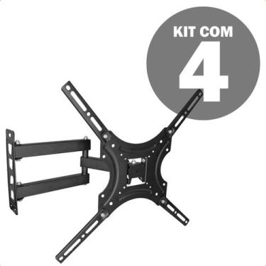 Imagem de Suporte Articulado TV 32 55 Polegadas Retrátil Inclinável Ajustável Un