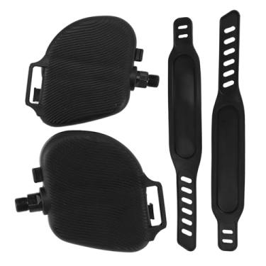 Imagem de ZJchao Pedais de Bicicleta de Exercício Com Tiras, Pedais de Bicicleta de Estacionários Tiras de Pedal de Pedal de de Reclinada Com Cinta Ajustável, (9/16 em linha)